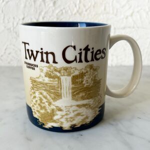 Starbucks Twin Cities Global Icon City Mug-2012 Navy/Tan Starbucks Coffee Cup